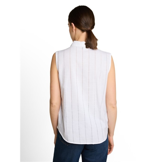 Tom Tailor dames blouse top mouwloos Offwhite